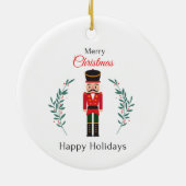 クリスマスパーソナライズされた飾りカスタムクリスマスo セラミックオーナメント (裏面)