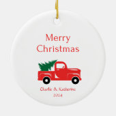 クリスマスパーソナライズされた飾りカスタムクリスマスo セラミックオーナメント (裏面)