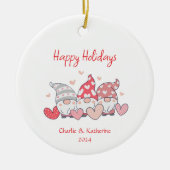 クリスマスパーソナライズされた飾りカスタムクリスマスo セラミックオーナメント (正面)