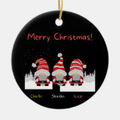 クリスマスパーソナライズされた飾りカスタムクリスマスo セラミックオーナメント (正面)