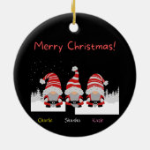 クリスマスパーソナライズされた飾りカスタムクリスマスo セラミックオーナメント (裏面)