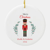 クリスマスパーソナライズされた飾りカスタムクリスマスo セラミックオーナメント (裏面)