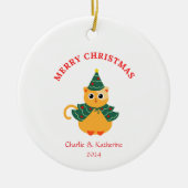 クリスマスパーソナライズされた飾りカスタムクリスマスo セラミックオーナメント (正面)