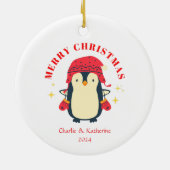 クリスマスパーソナライズされた飾りカスタムクリスマスo セラミックオーナメント (裏面)