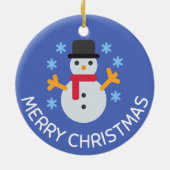 クリスマスパーソナライズされた飾りカスタムクリスマスo セラミックオーナメント (裏面)