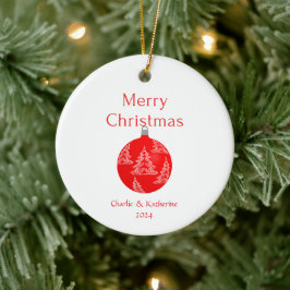 クリスマスパーソナライズされた飾りカスタムクリスマスo セラミックオーナメント
