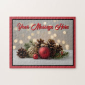 クリスマスパーソナライズされた飾り ジグソーパズル (横)