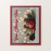 クリスマスパーソナライズされた飾り ジグソーパズル (縦)