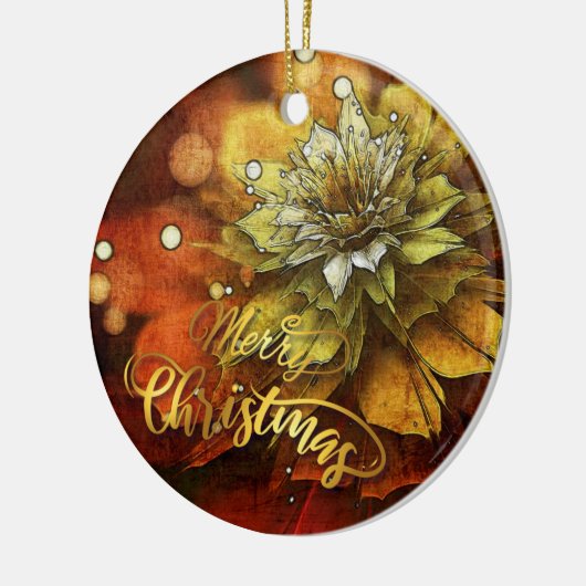 クリスマスパーソナライズされた飾り セラミックオーナメント (左)