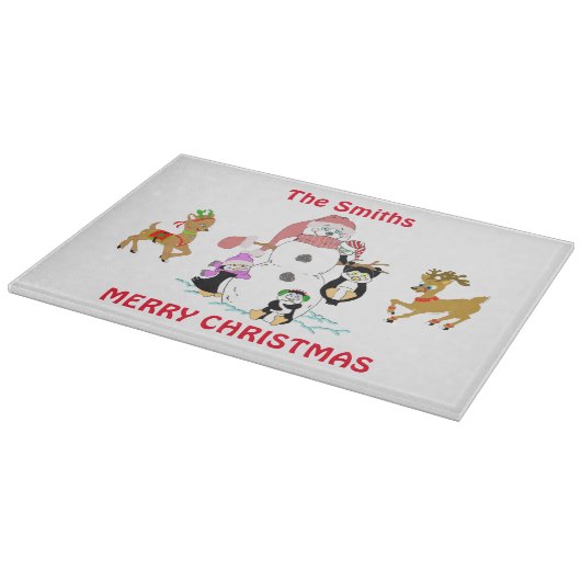 クリスマスパーソナライズされた カッティングボード (角)