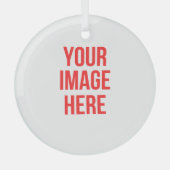 クリスマスパーソナライズされた ガラスオーナメント (正面)