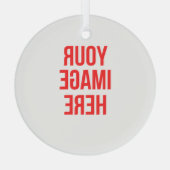 クリスマスパーソナライズされた ガラスオーナメント (裏面)