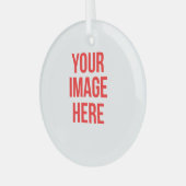 クリスマスパーソナライズされた ガラスオーナメント (正面左)