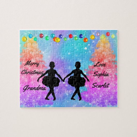 クリスマスパーソナライズされた ジグソーパズル (横)