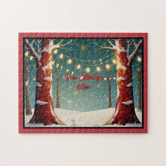 クリスマスパーソナライズされた ジグソーパズル (横)