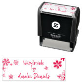 クリスマスパーソナライズされた・スノーフレーク・スタンプによる手作り セルフインキングスタンプ (インサイチュ)