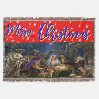 クリスマスパーソナライズされた、スロー、フリース&シェルパ スローブランケット