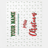 クリスマスパーソナライズされた、スロー、フリース&シェルパ フリースブランケット (正面)