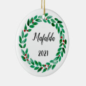 クリスマスパーソナライズされた セラミックオーナメント (右)