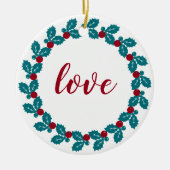 クリスマスパーソナライズされた セラミックオーナメント (正面)