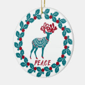 クリスマスパーソナライズされた セラミックオーナメント (左)