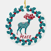 クリスマスパーソナライズされた セラミックオーナメント (裏面)