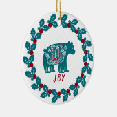 クリスマスパーソナライズされた セラミックオーナメント (右)