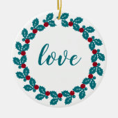 クリスマスパーソナライズされた セラミックオーナメント (正面)