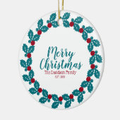 クリスマスパーソナライズされた セラミックオーナメント (左)