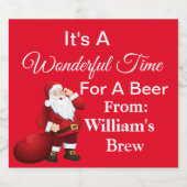 クリスマスパーソナライズされた ビールラベル (シングルラベル)