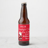 クリスマスパーソナライズされた ビールラベル (正面)