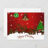 クリスマスパーソナライズされた ポストカード (正面/裏面)