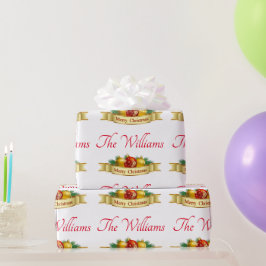 クリスマスパーソナライズされた ラッピングペーパー