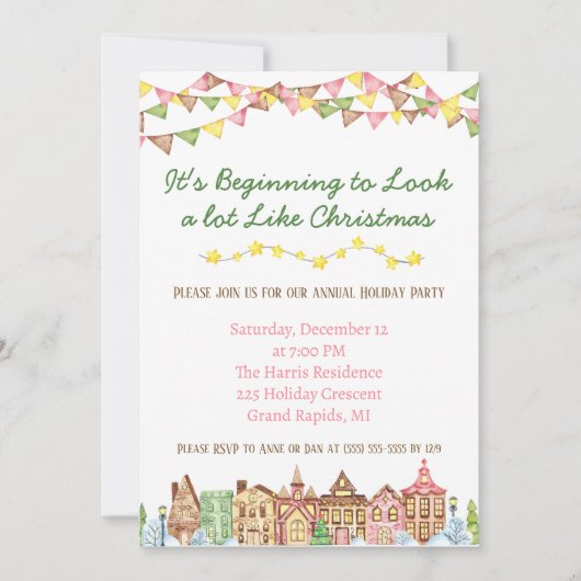 クリスマスパーティのようになってきた 招待状 (正面)