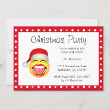 クリスマスパーティの招待状おもしろいサンタ招待状