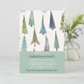 クリスマスパーティの招待状かわいい木 招待状 (スタンド正面)