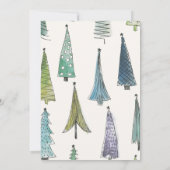 クリスマスパーティの招待状かわいい木 招待状 (裏面)