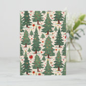 クリスマスパーティの招待状のツリーパターン 招待状 (スタンド正面)