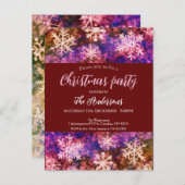 クリスマスパーティの招待状の休日はがき シーズンポストカード (正面/裏面)