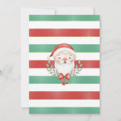 クリスマスパーティの招待状の水色 招待状 (裏面)