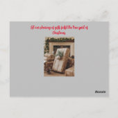 クリスマスパーティの招待状はがき ポストカード (裏面)