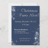 クリスマスパーティの招待状インBlue&White 招待状 (正面)