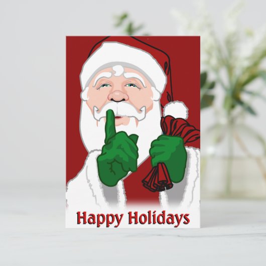 クリスマスパーティの招待状カスタムサンタカード 招待状 (スタンド正面)