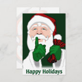 クリスマスパーティの招待状カスタムサンタカード 招待状 (正面/裏面)