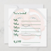 クリスマスパーティの招待状カスタムサンタカード 招待状 (裏面)