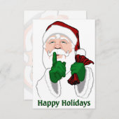 クリスマスパーティの招待状カスタムサンタカード 招待状 (正面/裏面)