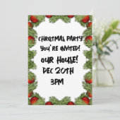 クリスマスパーティの招待状カスタムフェスティバル 招待状 (スタンド正面)