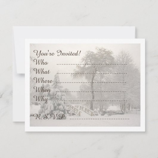 クリスマスパーティの招待状カスタムホリデーカード 招待状 (裏面)