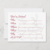 クリスマスパーティの招待状カスタムホリデーカード 招待状 (裏面)