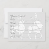 クリスマスパーティの招待状カスタムホリデーカード 招待状 (裏面)